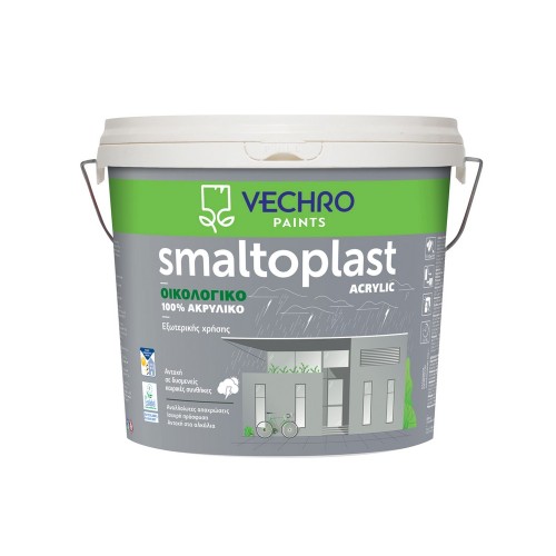 VECHRO SMALTOPLAST 100% ΑΚΡΥΛΙΚΟ ΟΙΚΟΛΟΓΙΚΟ ΛΕΥΚΟ 3L