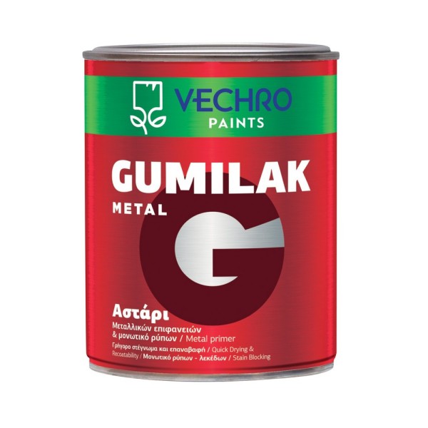 VECHRO GUMILAK METAL GLOSS ΛΕΥΚΟ 750ml