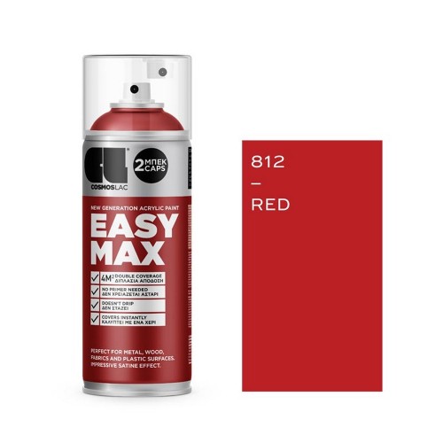 COSMOLAC SPRAY EASY MAX  No812 ΚΟΚΚΙΝΟ 400ml