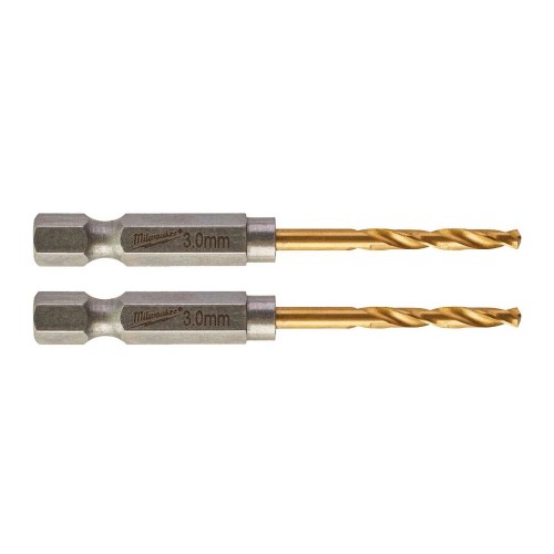 MILWAUKEE ΤΡΥΠΑΝΙΑ ΤΙΤΑΝΙΟΥ 1/4 3mm SET 2τμχ