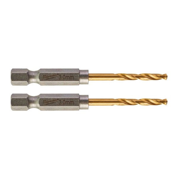 MILWAUKEE ΤΡΥΠΑΝΙΑ ΤΙΤΑΝΙΟΥ 1/4 3mm SET 2τμχ