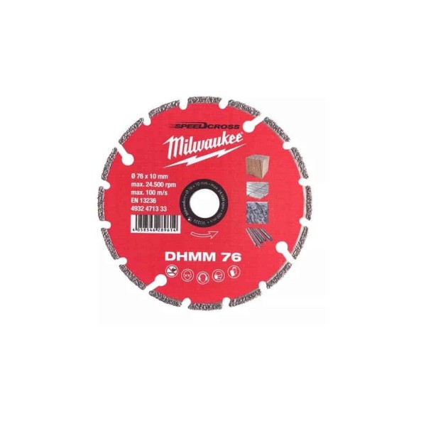 MILWAUKEE ΔΙΑΜΑΝΤΟΔΙΣΚΟΣ DHMM 76mm