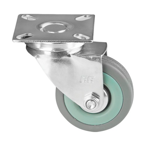 FF GROUP ΡΟΔΑ ΠΕΡΙΣΤΡΕΦOMENH 125mm ΓΚΡΙ