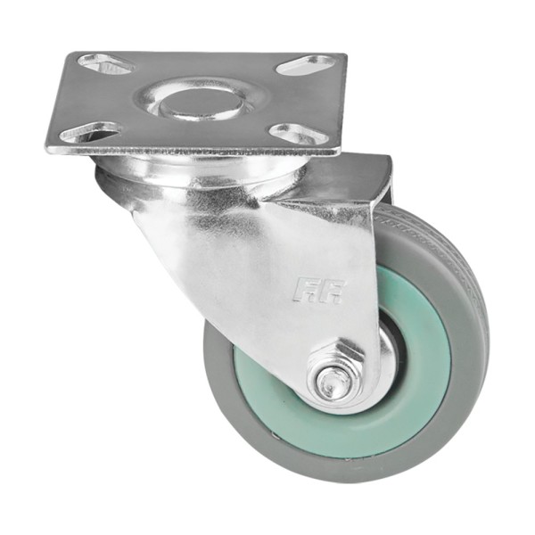 FF GROUP ΡΟΔΑ ΠΕΡΙΣΤΡΕΦOMENH 125mm ΓΚΡΙ