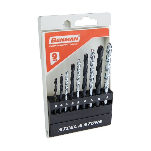  BENMAN ΣΕΤ ΔΙΑΜΑΝΤΟΤΡΥΠΑΝΑ ΣΙΔΗΡΟΥ & STONE 9TEMΑΧΙΩΝ