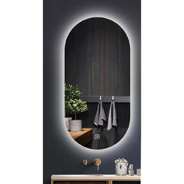 BRONZE ART ΚΑΘΡΕΠΤΗΣ LED CAPSULE MIRROR 45*90