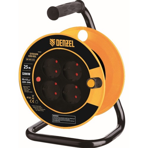 DENZEL ΜΠΑΛΑΝΤΕΖΑ 3x1.5mm (25m) ΜΕ ΠΛΑΣΤΙΚΟ ΚΑΡΟΥΛΙ IP44