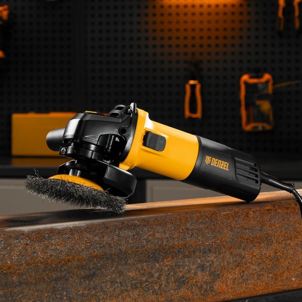 DENZEL ΓΩΝΙΑΚΟΣ ΤΡΟΧΟΣ 125mm - 1100W  ΜΕ ΡΥΘΜΙΖΟΜΕΝΕΣ ΣΤΡΟΦΕΣ