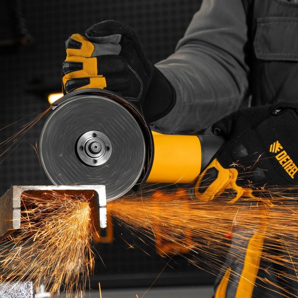 DENZEL ΓΩΝΙΑΚΟΣ ΤΡΟΧΟΣ 125mm - 1100W  ΜΕ ΡΥΘΜΙΖΟΜΕΝΕΣ ΣΤΡΟΦΕΣ