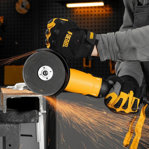 DENZEL ΓΩΝΙΑΚΟΣ ΤΡΟΧΟΣ 125mm - 1100W  ΜΕ ΡΥΘΜΙΖΟΜΕΝΕΣ ΣΤΡΟΦΕΣ