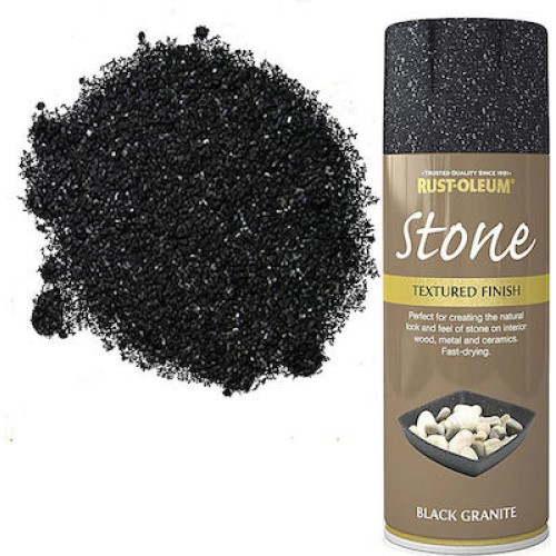 RUST OLEUM STONE SPRAY BLACK GRANITE 400ml