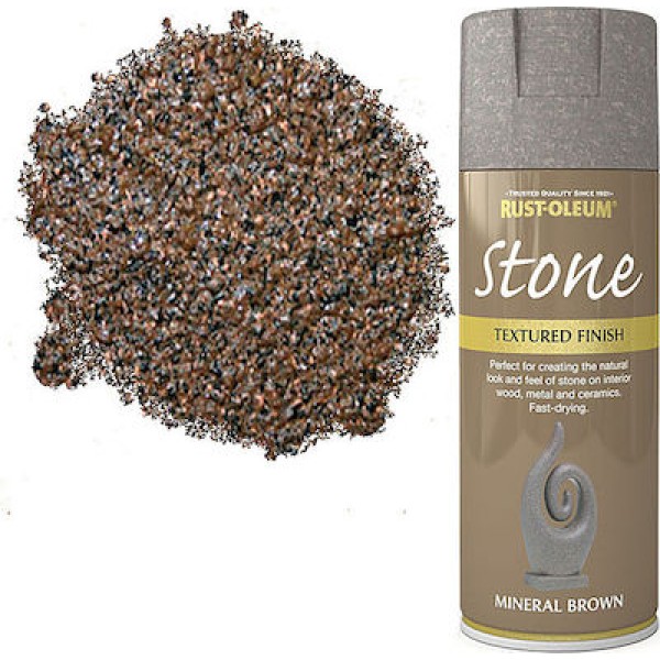RUST OLEUM STONE SPRAY MINERAL BROWN 400ml