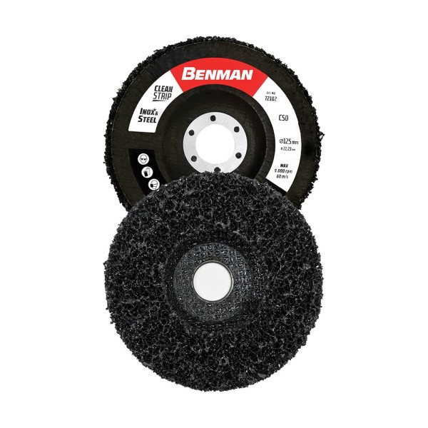 BENMAN ΔΙΣΚΟΣ ΚΑΘΑΡΙΣΜΟΥ CLEAN STRIP 125mm ΜΑΥΡΟΣ