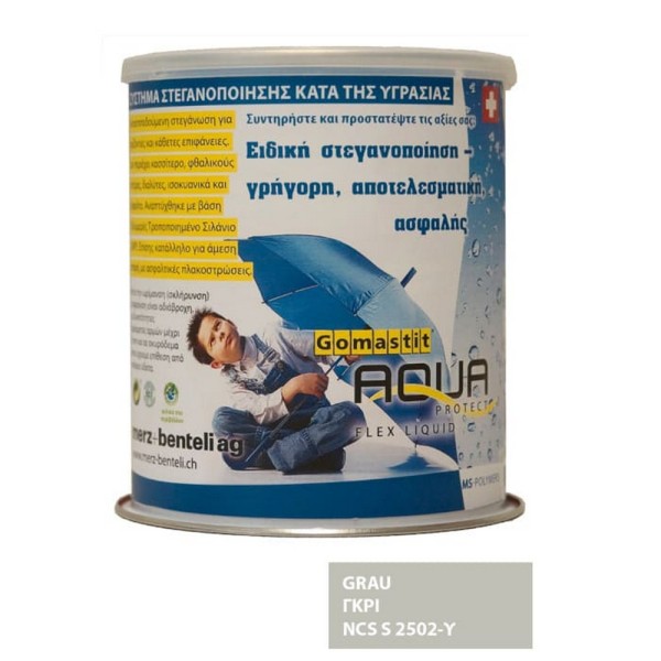 GOMASTIT AQUA PROTECTFLEX LIQUID ΓΚΡΙ 1,13kg