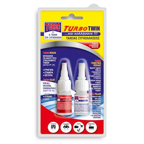 TURBOFIX TWIN ΚΟΛΛΑ 10gr + ΓΕΜΙΣΤΙΚΟ 15gr
