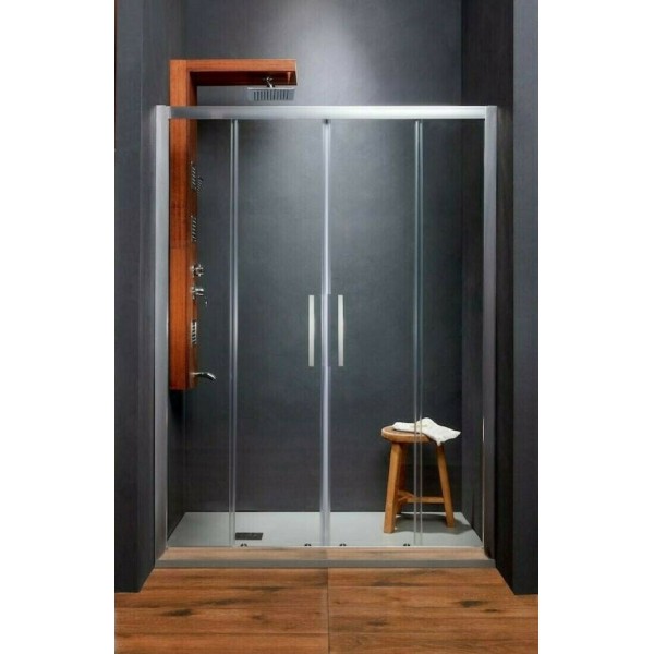 ΚΑΜΠΙΝΑ VERSUS 200 ΝΑΝΟ CLEAR 180x185 ME ΣΥΡΟΜΕΝΕΣ ΠΟΡΤΕΣ (4 ΦΥΛΛΑ)